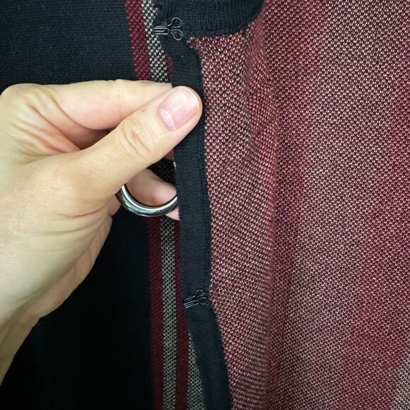 Kasper Plaid Flyaway Jacket Fire Red Combo - Size XL - Picture 7 of 11